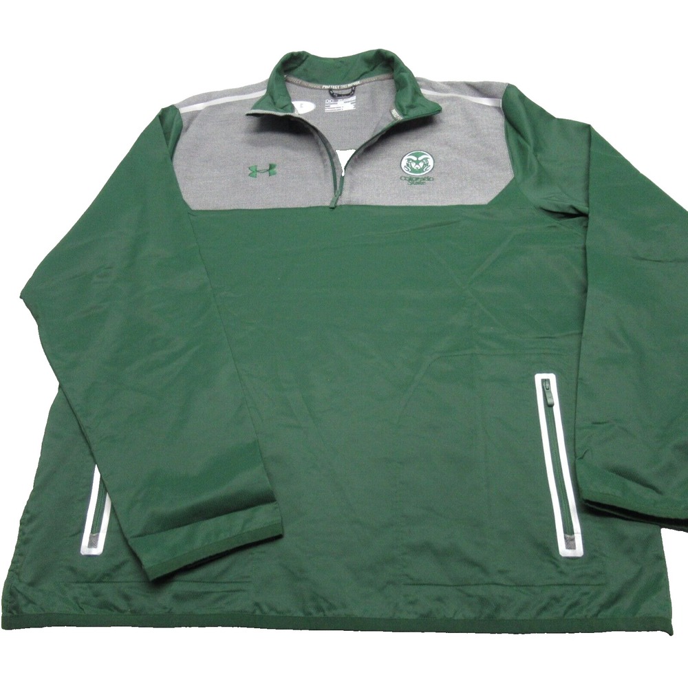 Colorado State Rams Under Armour Jacket Men XXL Green All Season Loose 1/4 Zip